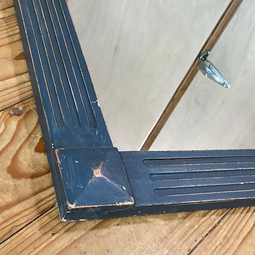 ヴィンテージ 木製フレーム 壁掛けミラー ビリヤード アカデミー