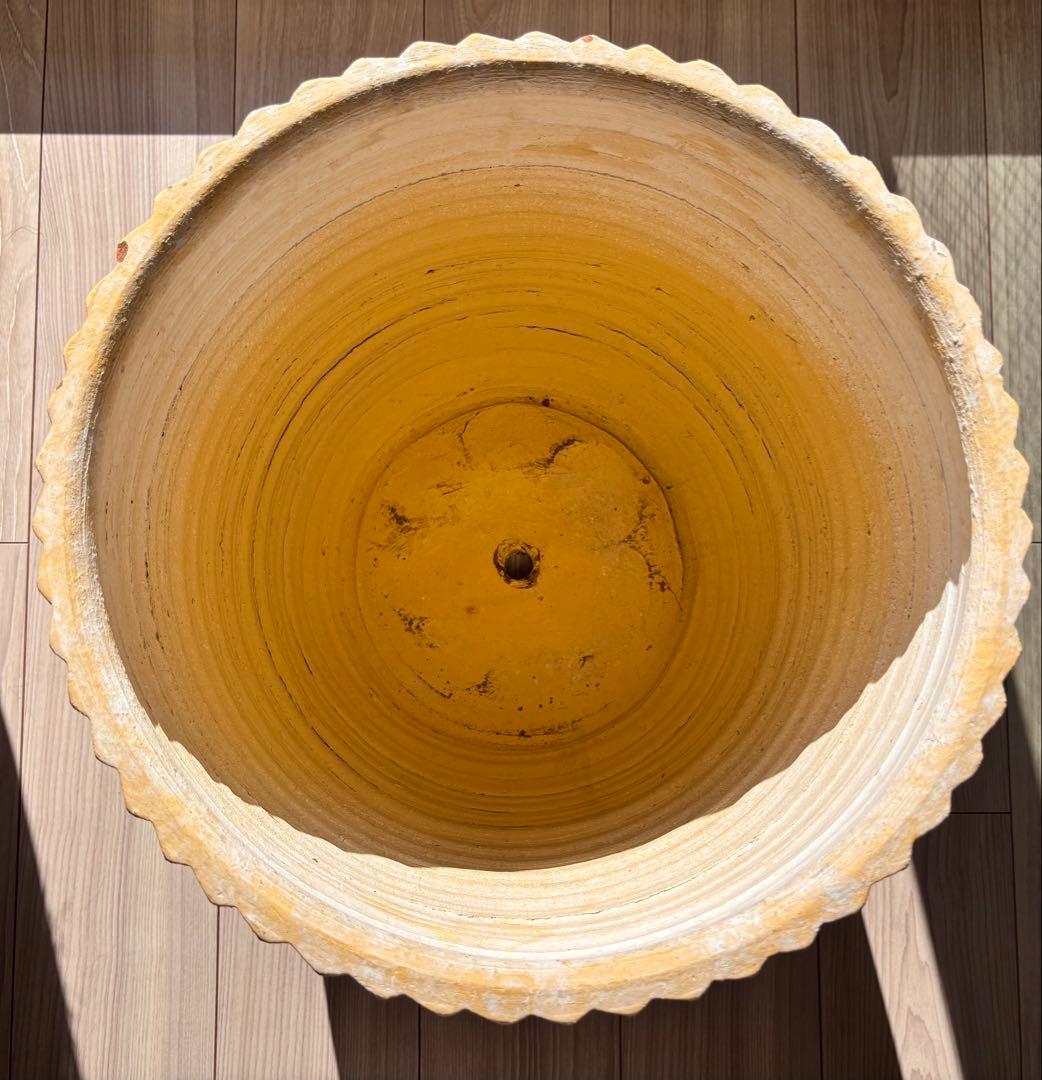 超大型　鉢　化粧鉢　植木鉢　プランター　アンティーク　ホワイト