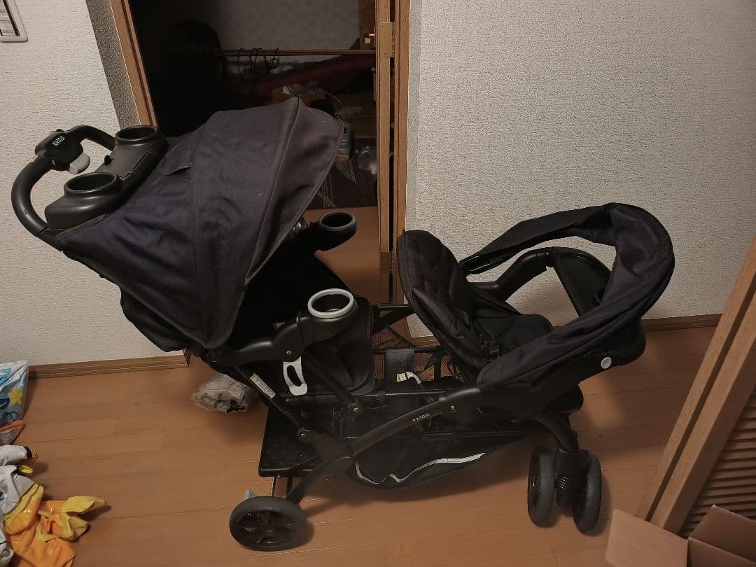 橿原市受け取り専用【極美品】katoji 二人乗りベビーカー　2人でgo