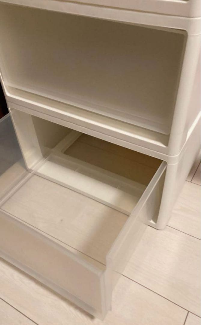 【6個セット】ホワイト/押入れクローゼット衣類収納ケース