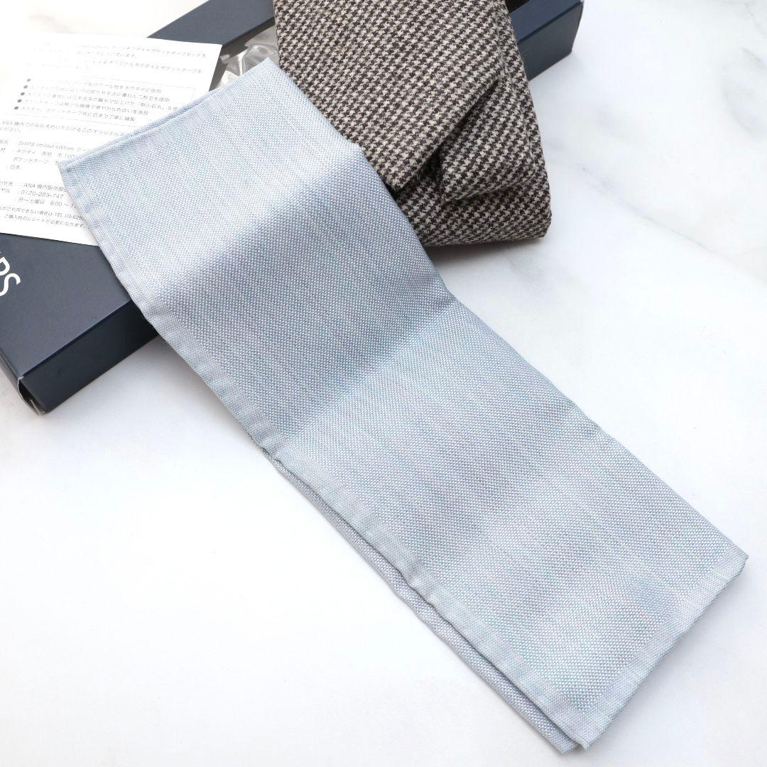 未使用 SHIPS ロロピアーナ ANA ネクタイ ポケットチーフ シップス