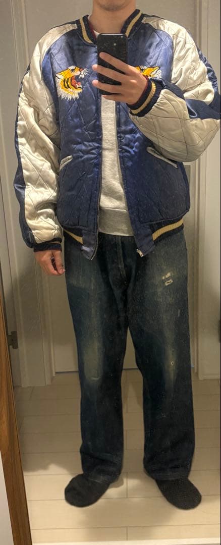 40s 50s スカジャン Big size 両A面 888ジッパー