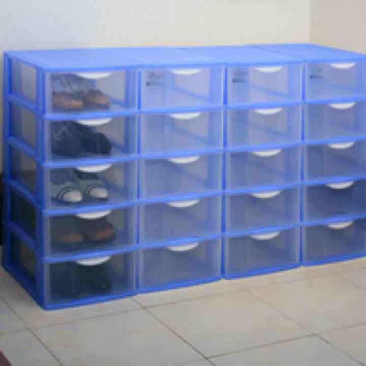 樹脂製シューズボックス 4個セット