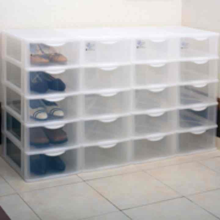 樹脂製シューズボックス 4個セット