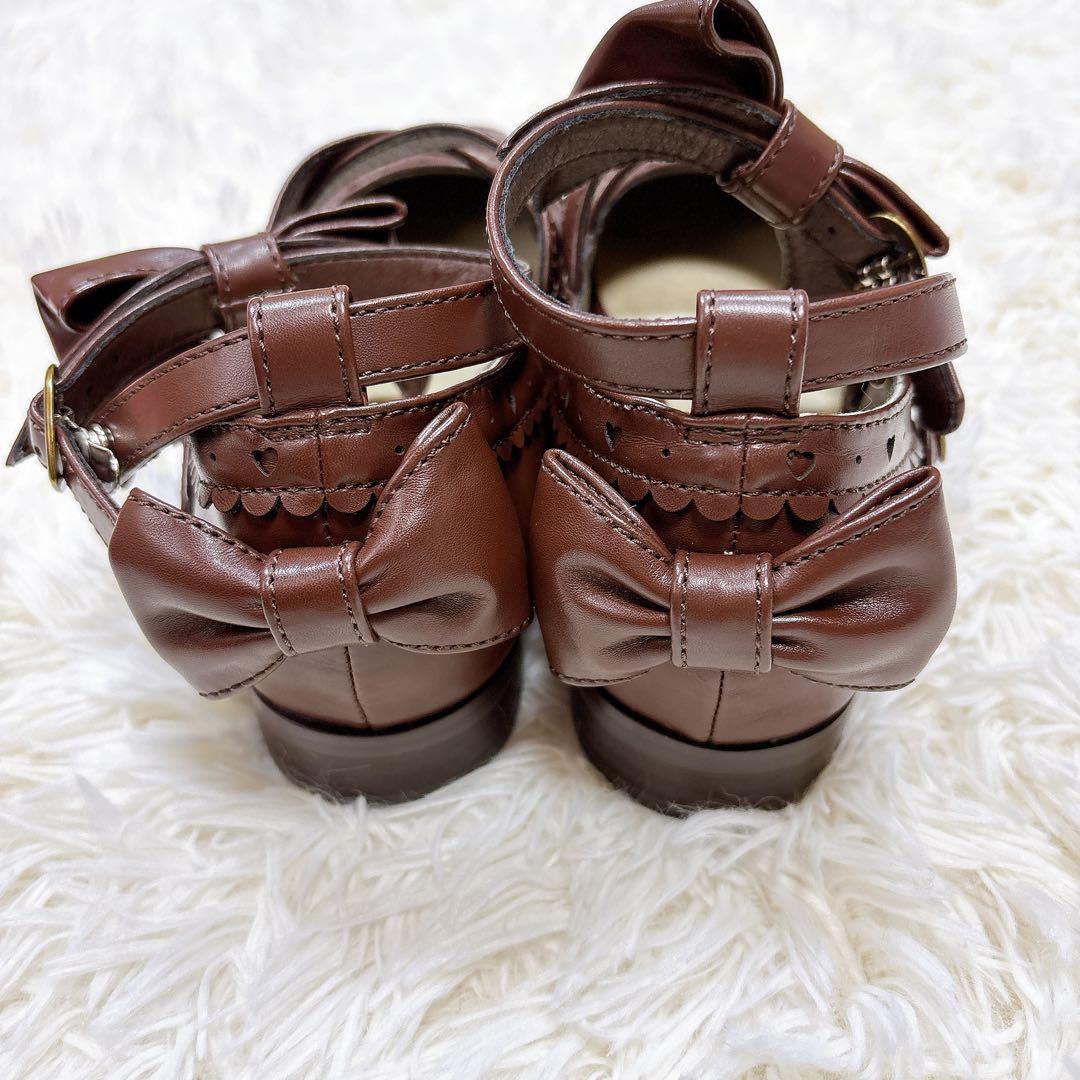 極美品✨morphose✨トリプルリボンストラップシューズ✨ロリータLL