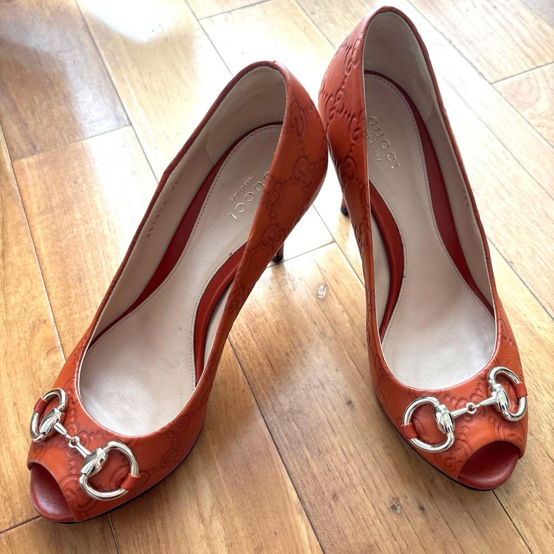 【ナビ】【GUCCI】グッチ パンプス 36 1/2 オープントゥ