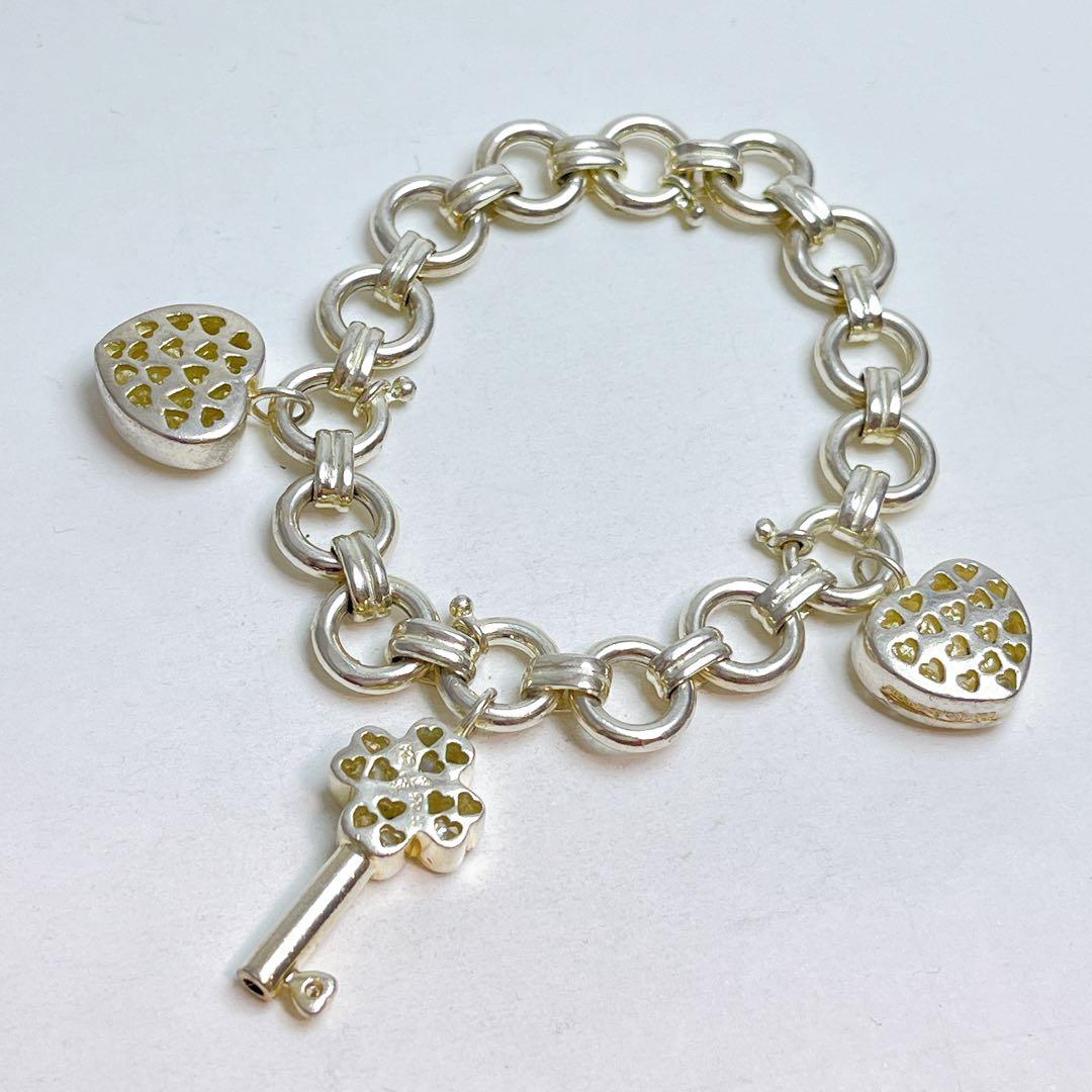 フォリフォリ　3チャーム　サークル　ブレスレット　ラインストーン　925