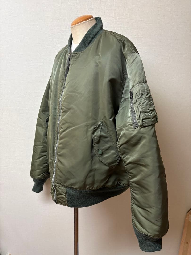 希少サイズ ビンテージ ALPHA MA-1 ジャケット XXL カーキ xpv