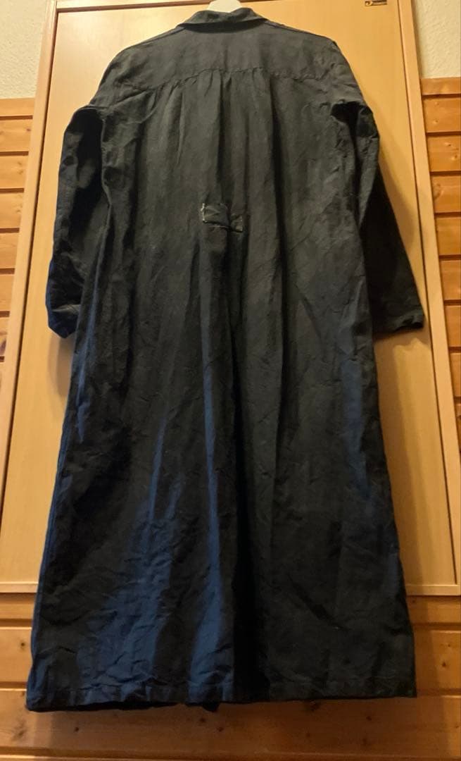 マルクルビアン【90S】古着加工　ロングコート・シャツ50ブラック系