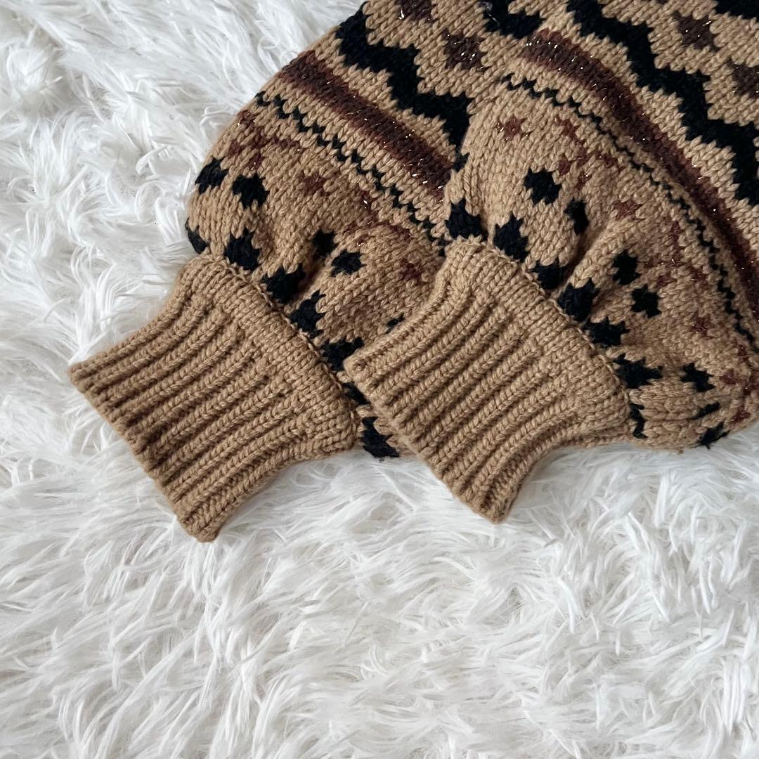 美品✨ セブンテン ミホカワヒト チェリージャガードニット ウールセーター