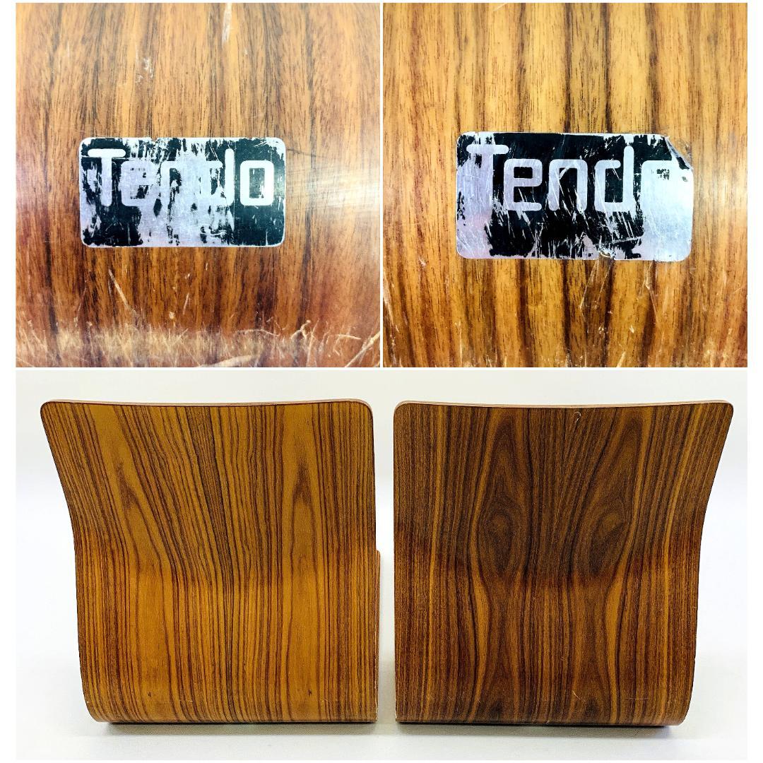 Tendo 天童木工 座椅子 2脚セット 藤森健次 曲木 ケヤキ ローズウッド④