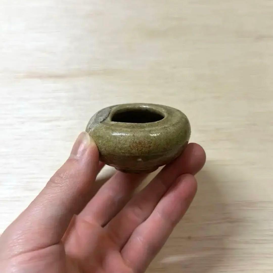古瀬戸 灰釉 小壷 花器 室町時代 古信楽 古常滑 美濃 山茶碗 古美術 骨董