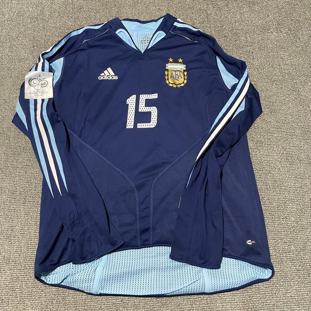 04'-05'アルゼンチン代表ユニフォームアウェイ長袖#15 南米予選支給品