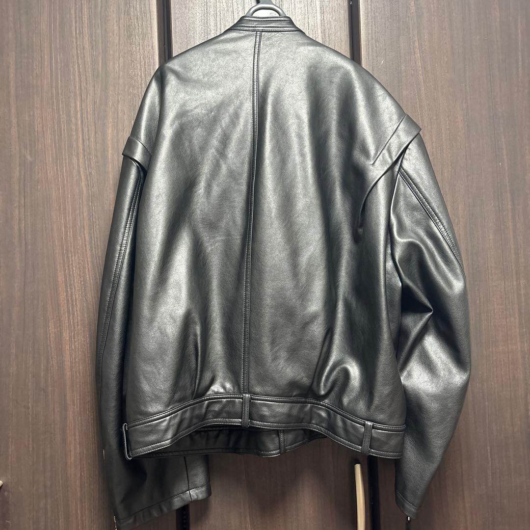 ジャケット・アウター AMERI RETRO SYNTHETIC LEATHER JACKET