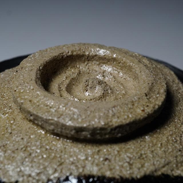 小川長楽　黒茶碗　共箱　茶道具　抹茶碗　濃茶　楽焼