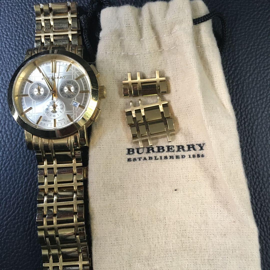 Burberry バーバリー　ゴールド クロノグラフ 時計