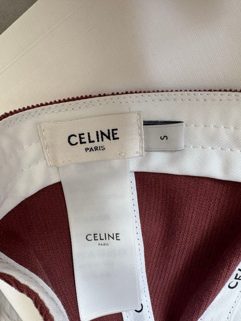 CELINE ブラッシュ　コーデュロイキャップ　Sサイズ