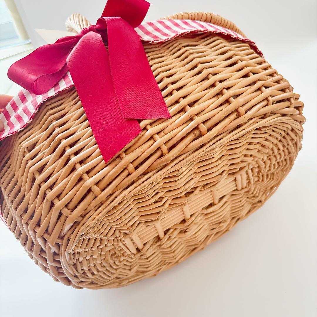 Maison de FLEUR ギンガムチェックバスケット