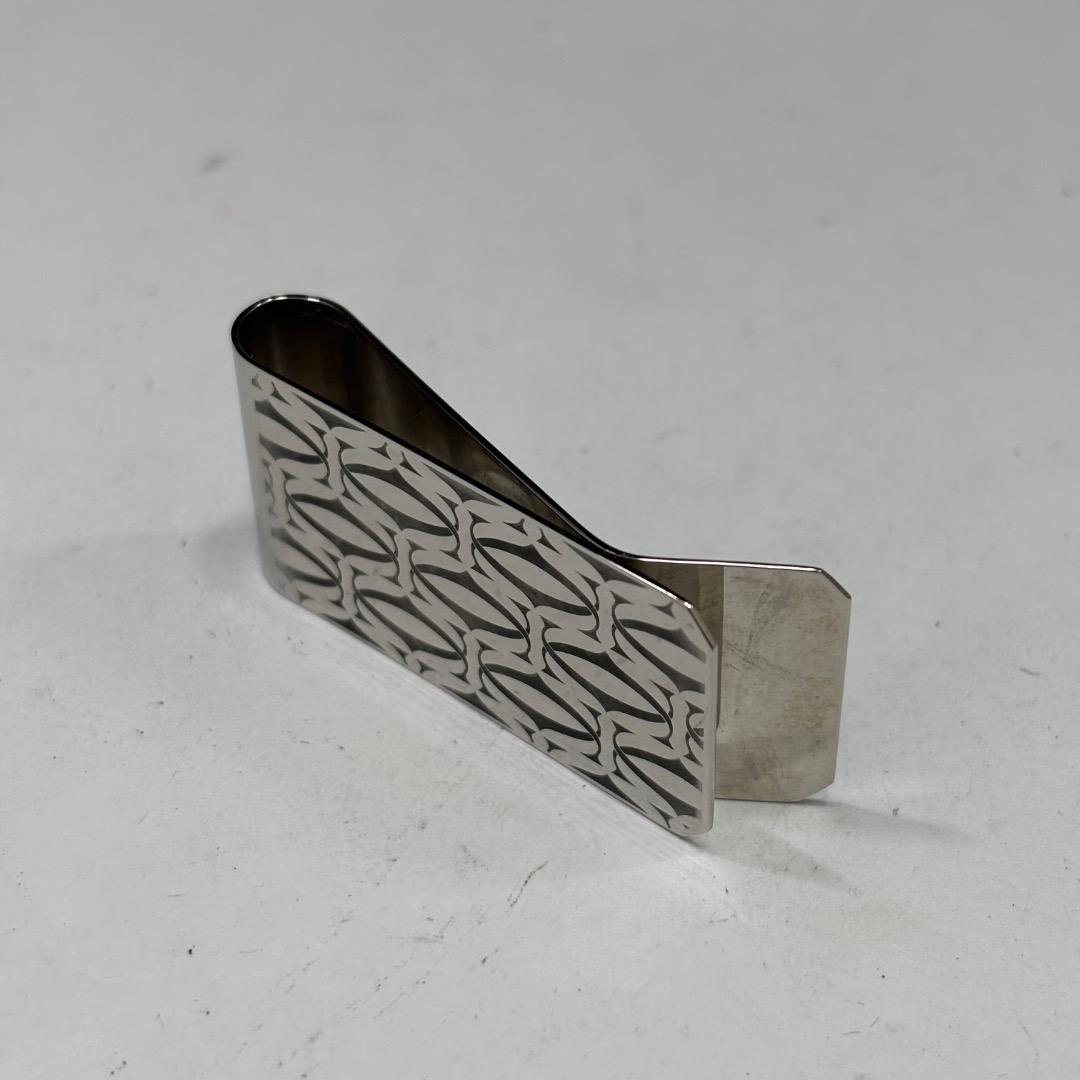 状態良【カルティエ本物】マネークリップ/札はさみ/シルバー/ダブルC