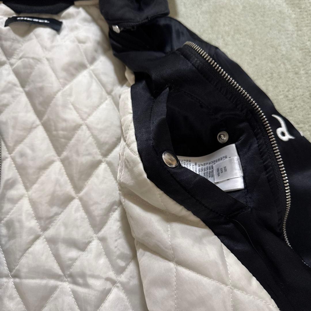 DIESEL ディーゼル スーベニアジャケット スカジャン フーディ 刺繍 黒