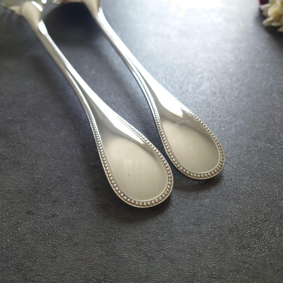 美品 クリストフル パール サービングフォーク サービングスプーン