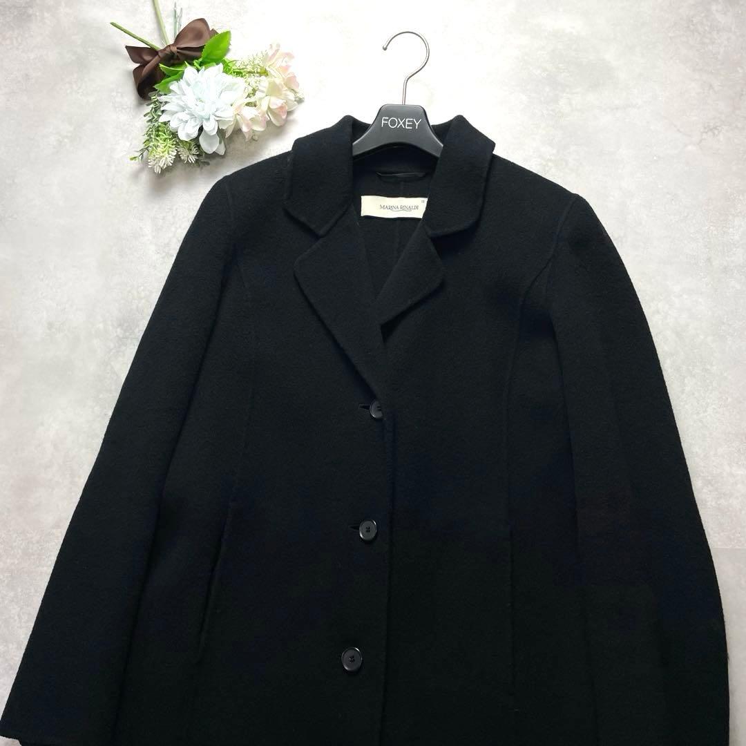 大きいサイズ✨マックスマーラ マリナリナルディ ロングコート 黒 2XL 15号