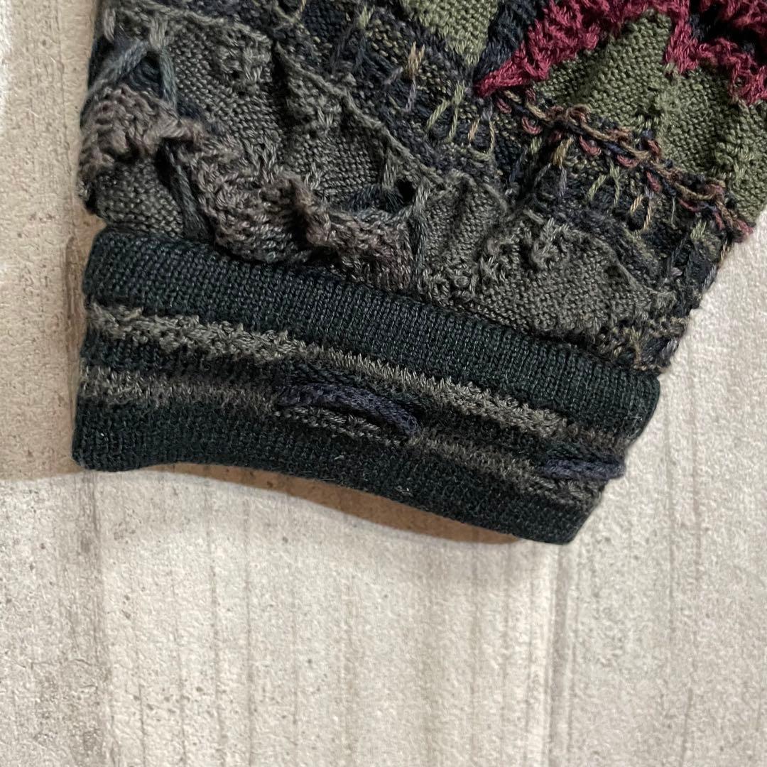 【希少最高カラー】クージー　3D 立体編み　コットンカーディガン　M