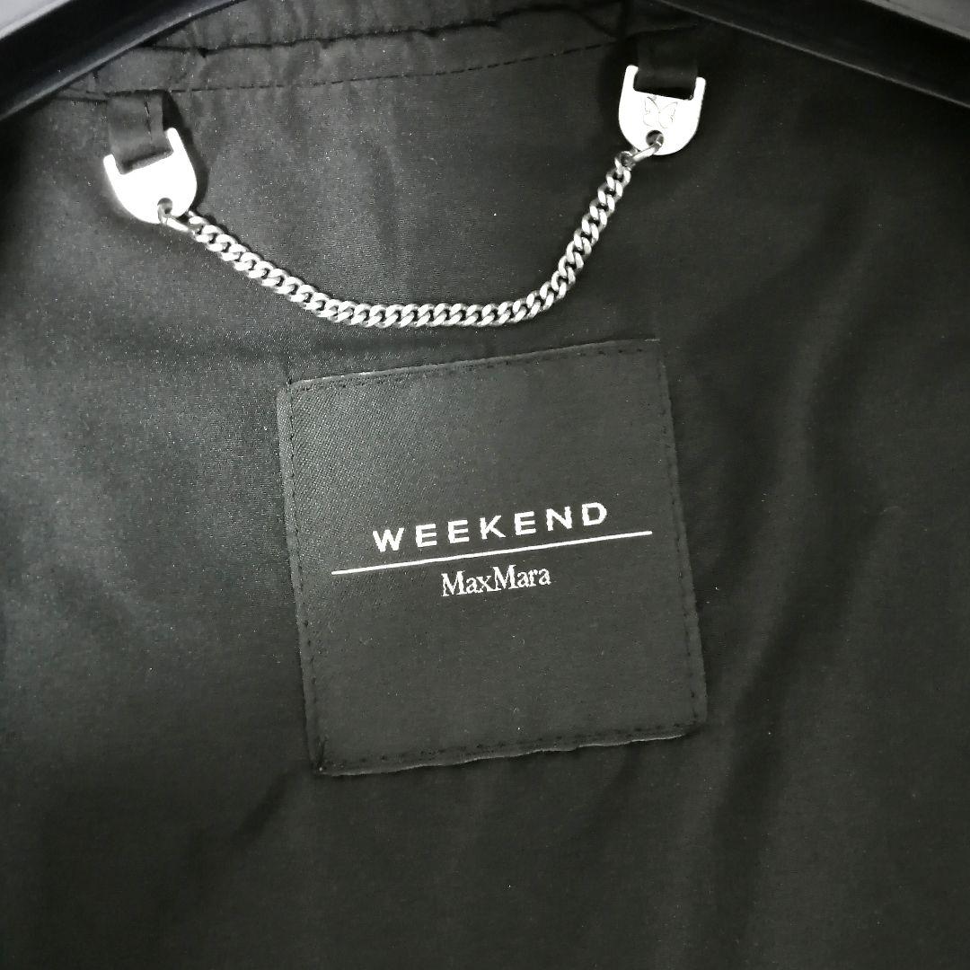 美品✨マックスマーラ　スプリングコート　リボン　フレア　Aライン　黒　40　上品