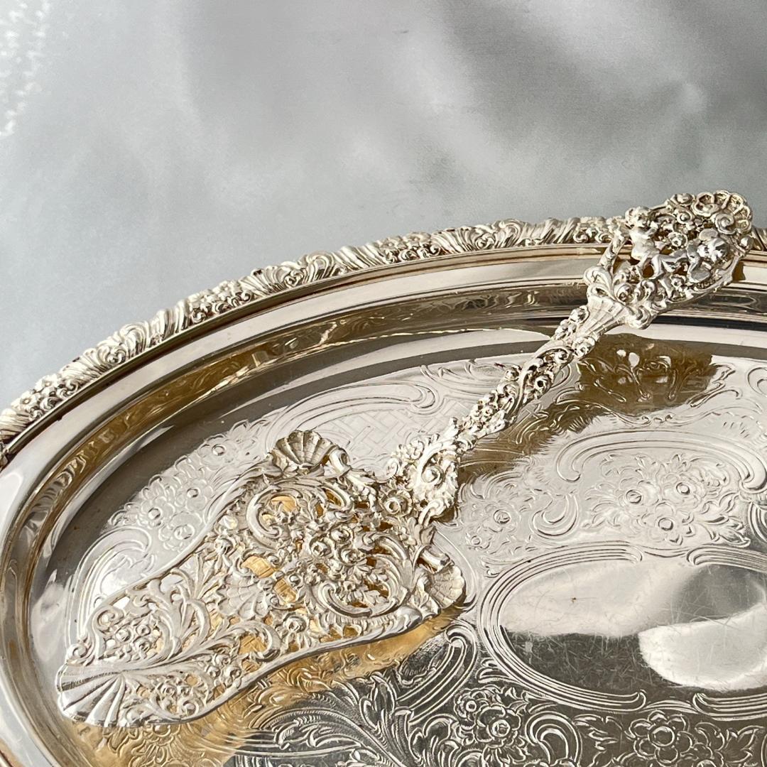 【ドイツ】 天使と薔薇のケーキサーバー【純銀】