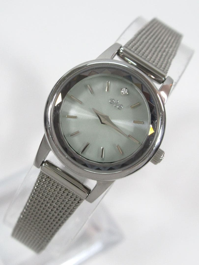 エテ ete ソーラーウォッチ 腕時計 レディース メッシュベルト シルバー