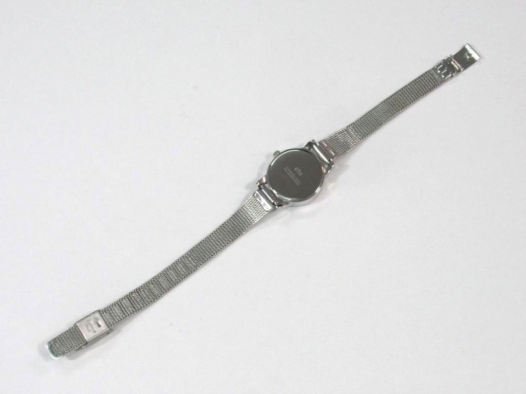 エテ ete ソーラーウォッチ 腕時計 レディース メッシュベルト シルバー