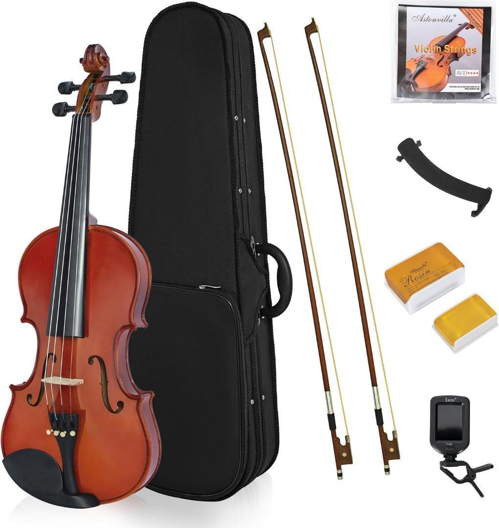 M2214-121-86】バイオリン 3/4 初心者セット ヴァイオリン 弓2本