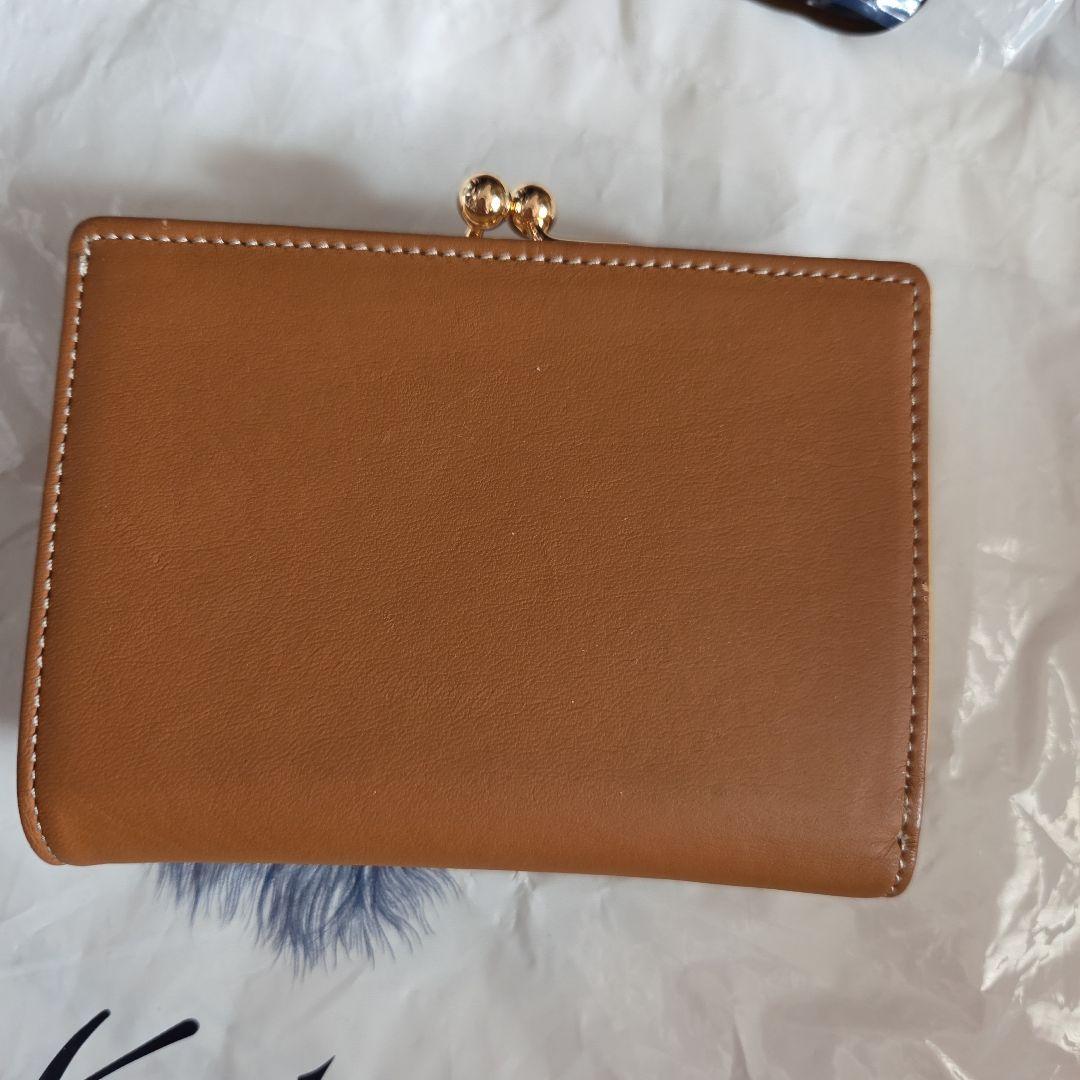 キタムラ　二つ折り財布　キャメル