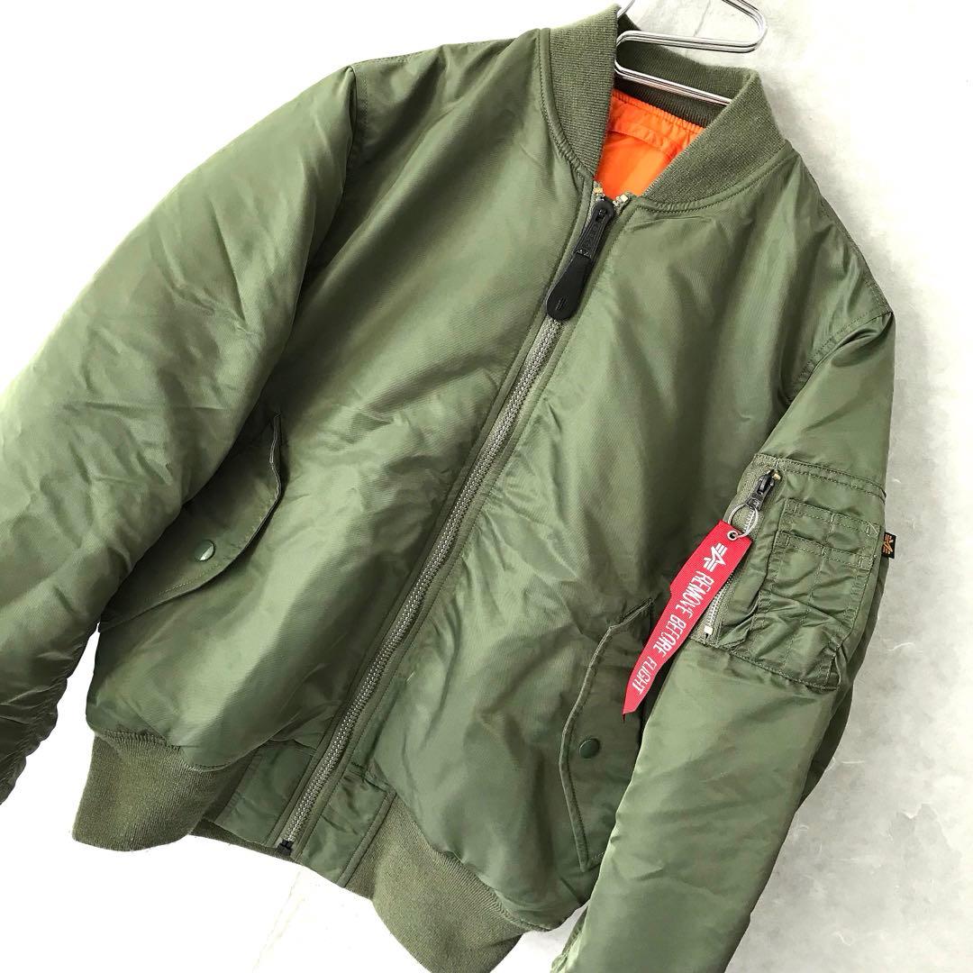 ALPHA MA-1 フライトジャケット 美品 中綿 カーキ M
