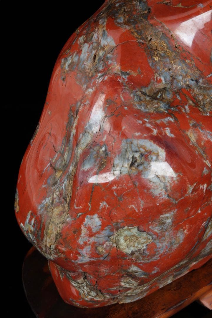 【希少・美石】佐渡 錦紅石 錦石 赤玉石　赤石 水石 原石 鑑賞石 25.8kg