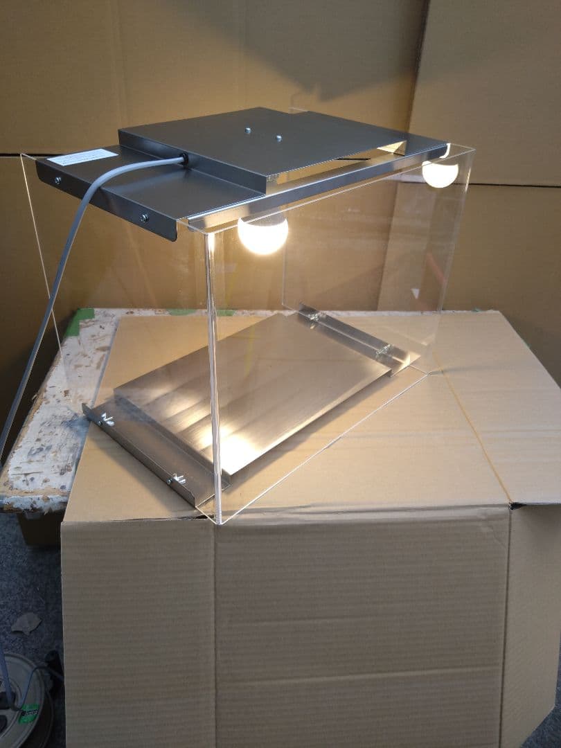 キズあり アクリル製　食品ショーケース　電球色LED付　焼鳥　ホットドックお祭り