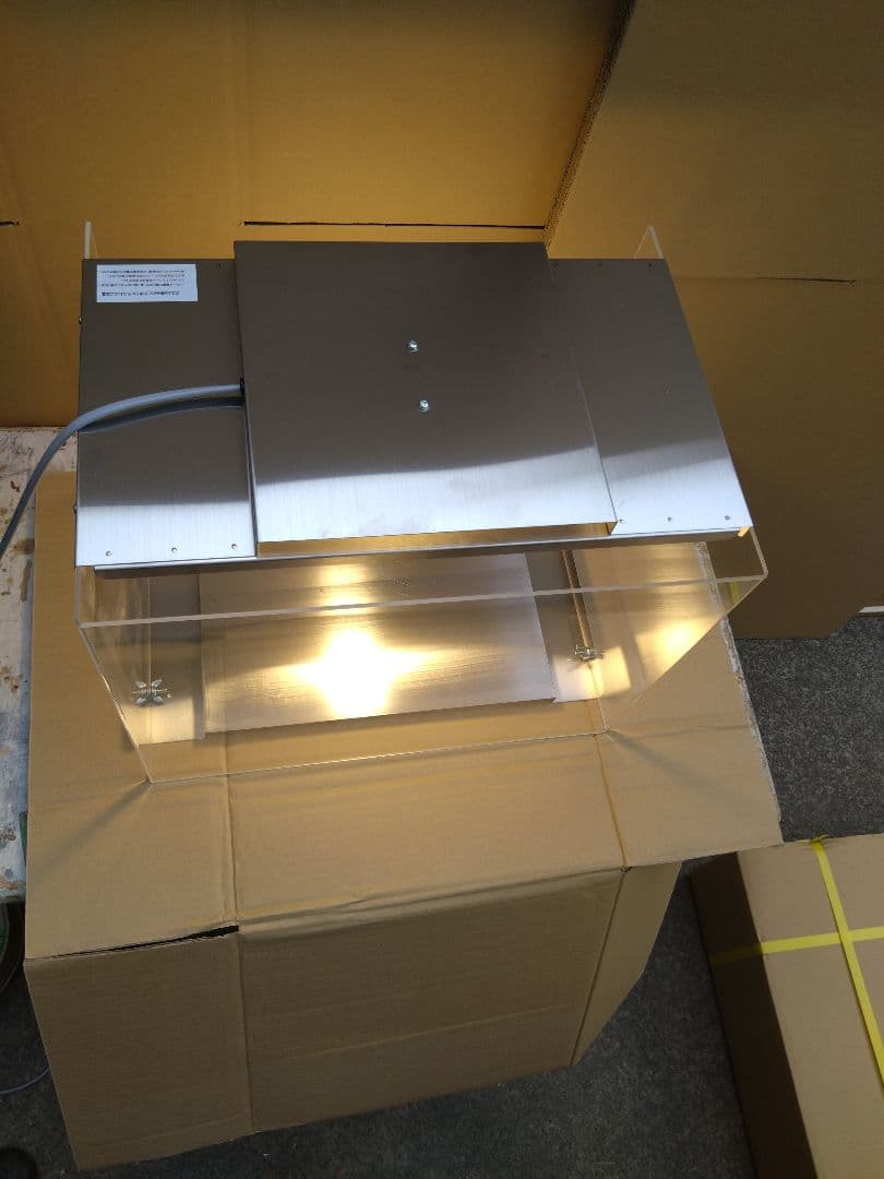 キズあり アクリル製　食品ショーケース　電球色LED付　焼鳥　ホットドックお祭り