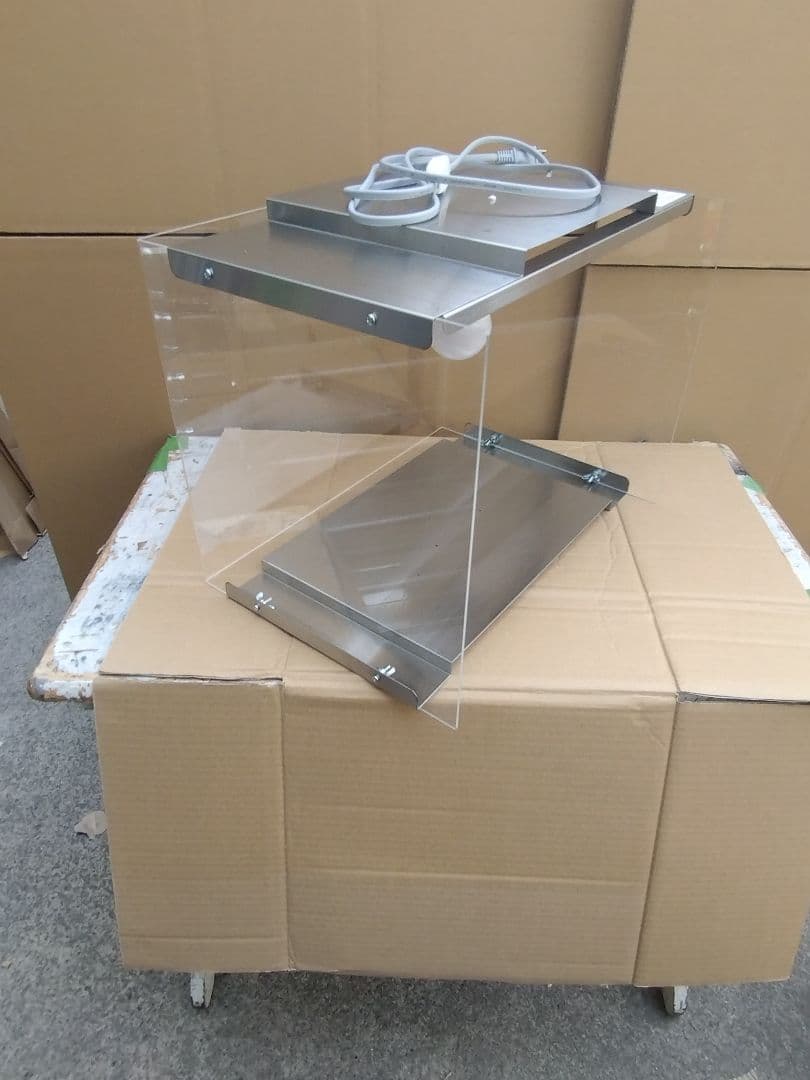 キズあり アクリル製　食品ショーケース　電球色LED付　焼鳥　ホットドックお祭り