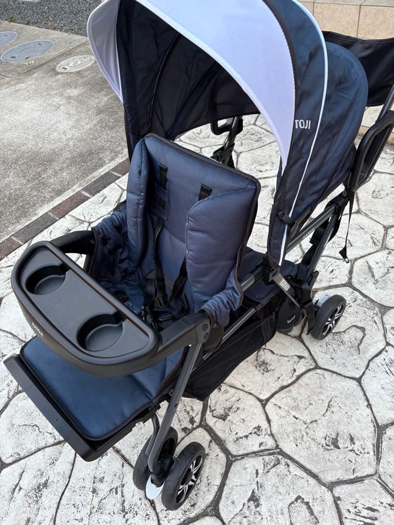 KATOJI 2人乗りベビーカー ネイビー