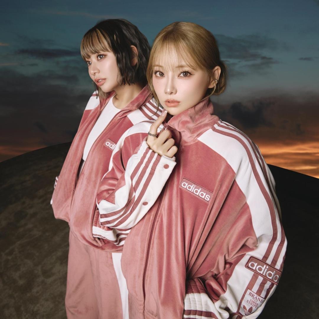 ADIDAS M アディブレイク ベロア トラックトップ ピンク KD1655