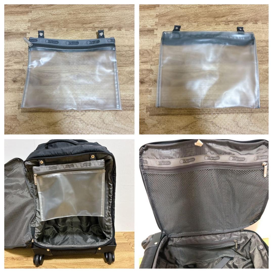 【美品】レスポートサック キャリーバッグ 無地　黒 ナイロン製 旅行 機内持込