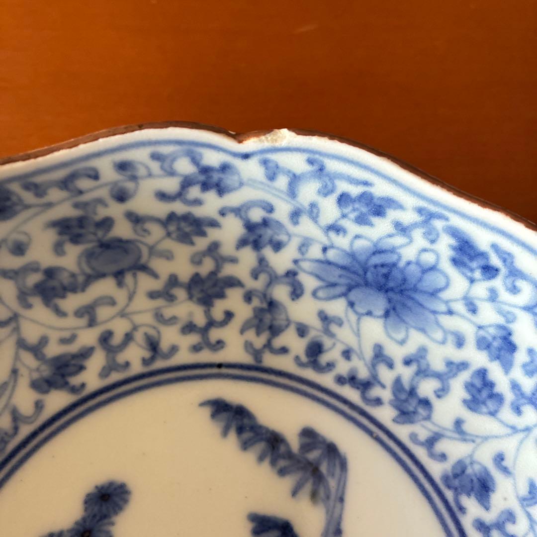 古伊万里　花唐草　渦福　なます　3枚