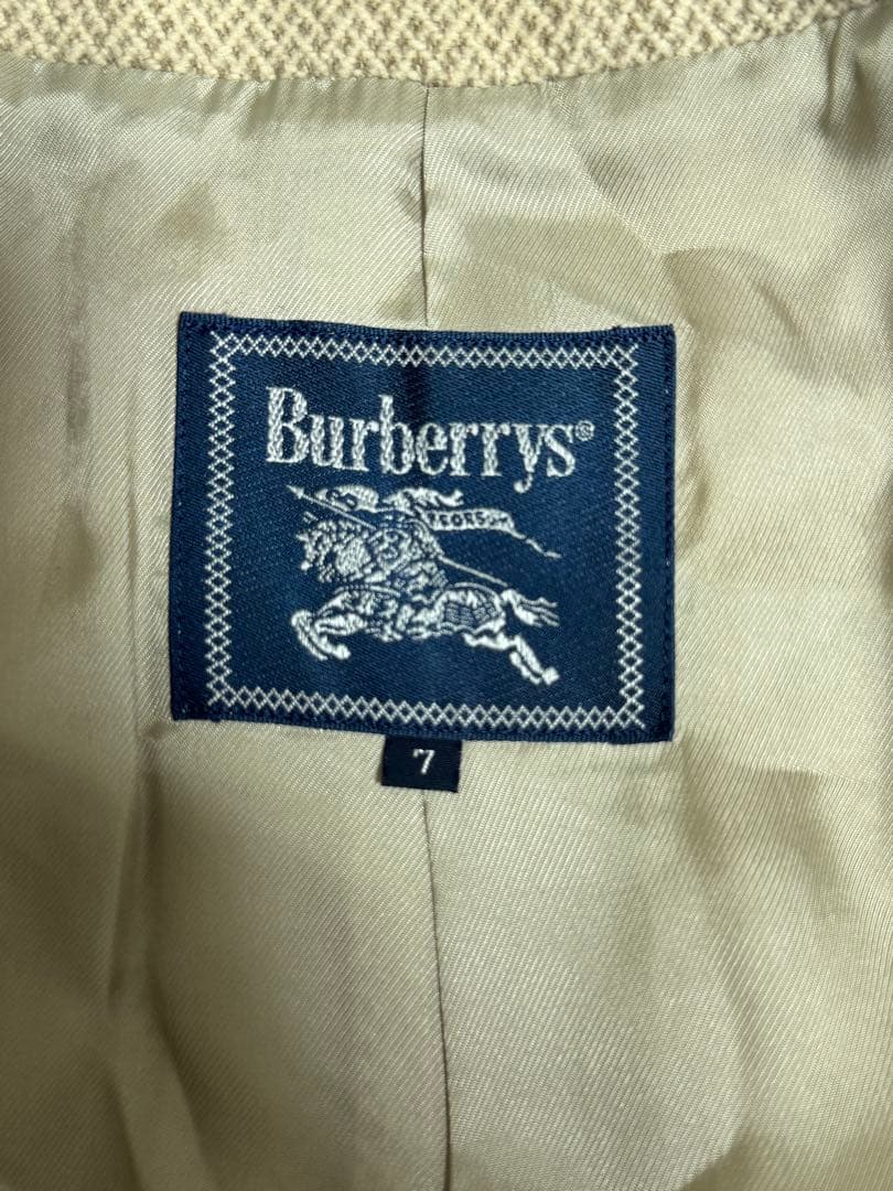 美品 Burberrys ロングコート　ヘリンボーン　ベージュ　アンゴラ