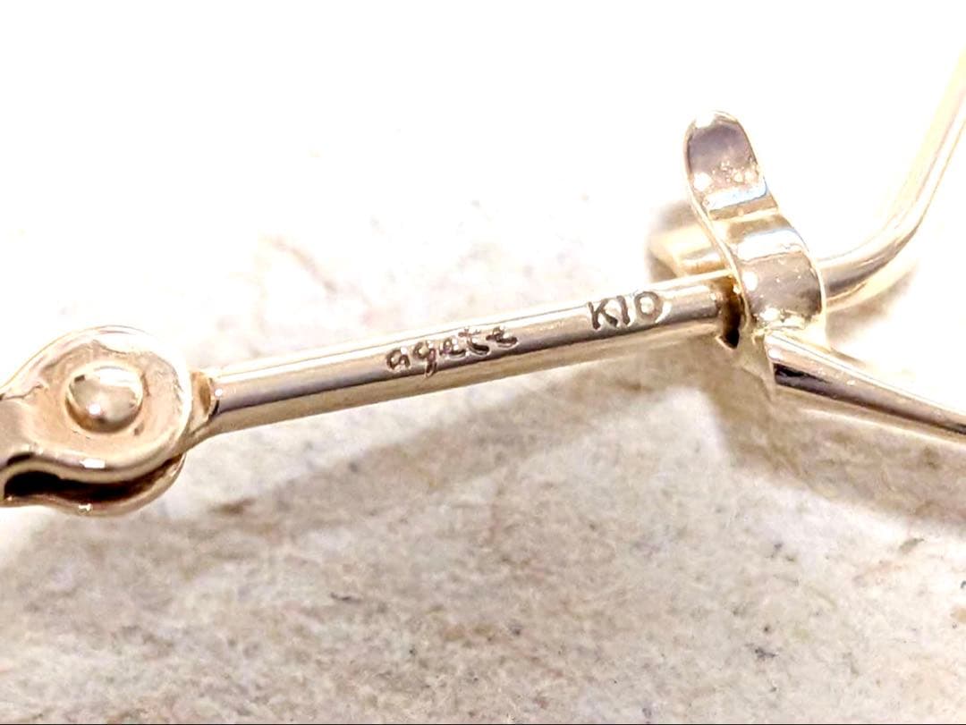 agete フープピアス K10