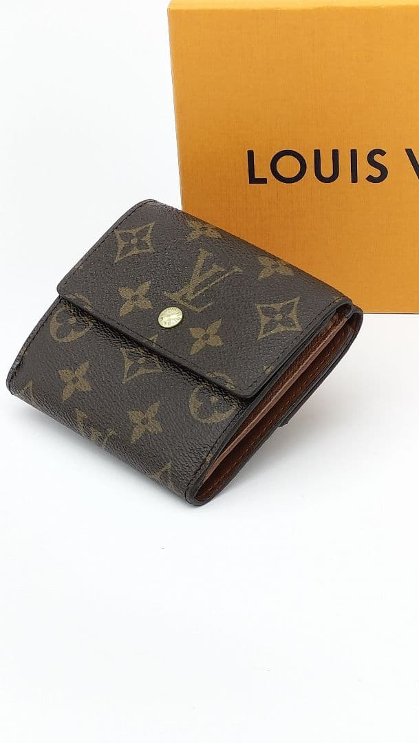 Louis Vuitton Wホック折り財布 ダークブラウンモノグラム