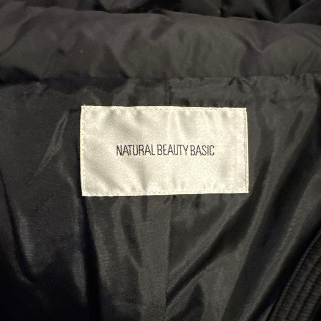 NATURAL BEAUTY BASIC ショートフードダウン　ブラックS