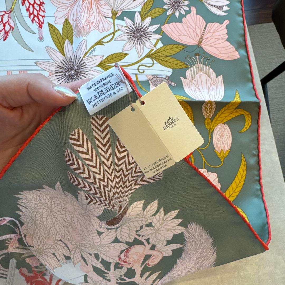 エルメス フラミンゴデザイン シルクスカーフ 90cm