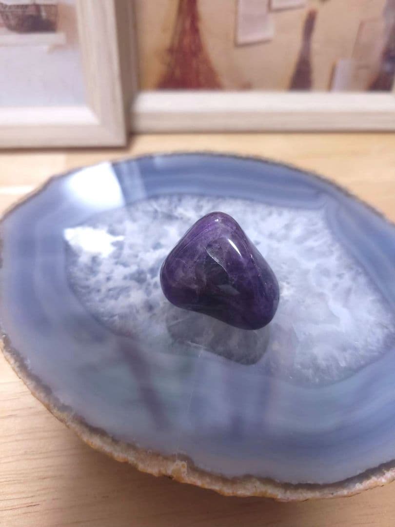 【№3】天然石　虎目石タイガーアイ レッドタイガーアイ アメジスト　3点タンブル