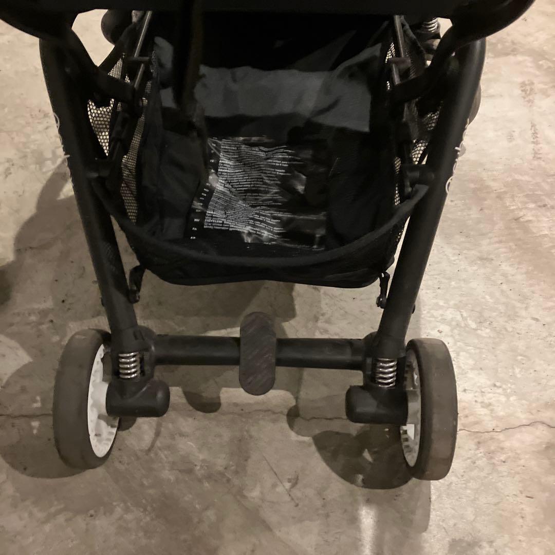Cybex EASY S ネイビー ベビーカー 折りたたみ式　レインカバー付