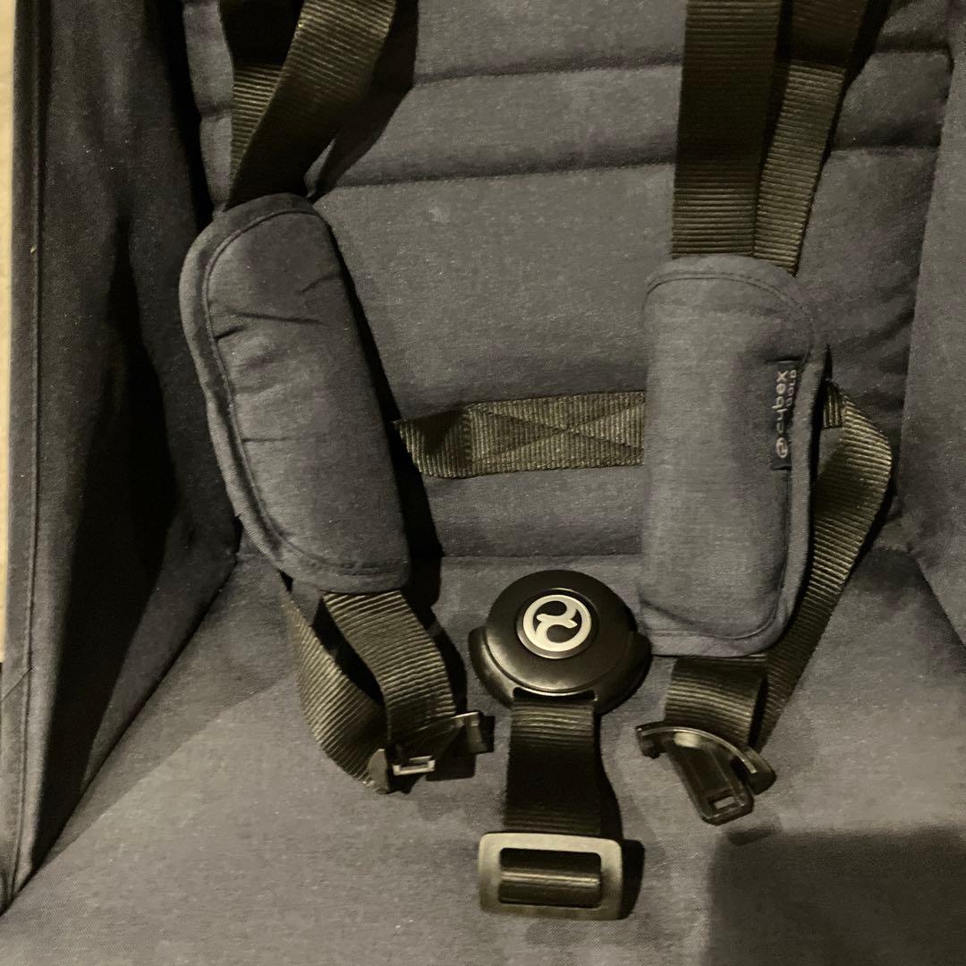 Cybex EASY S ネイビー ベビーカー 折りたたみ式　レインカバー付